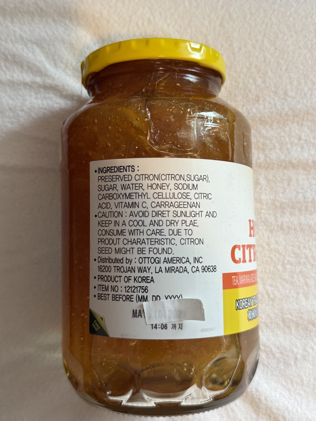 Ottogi Honey Citron Tea 35.2oz