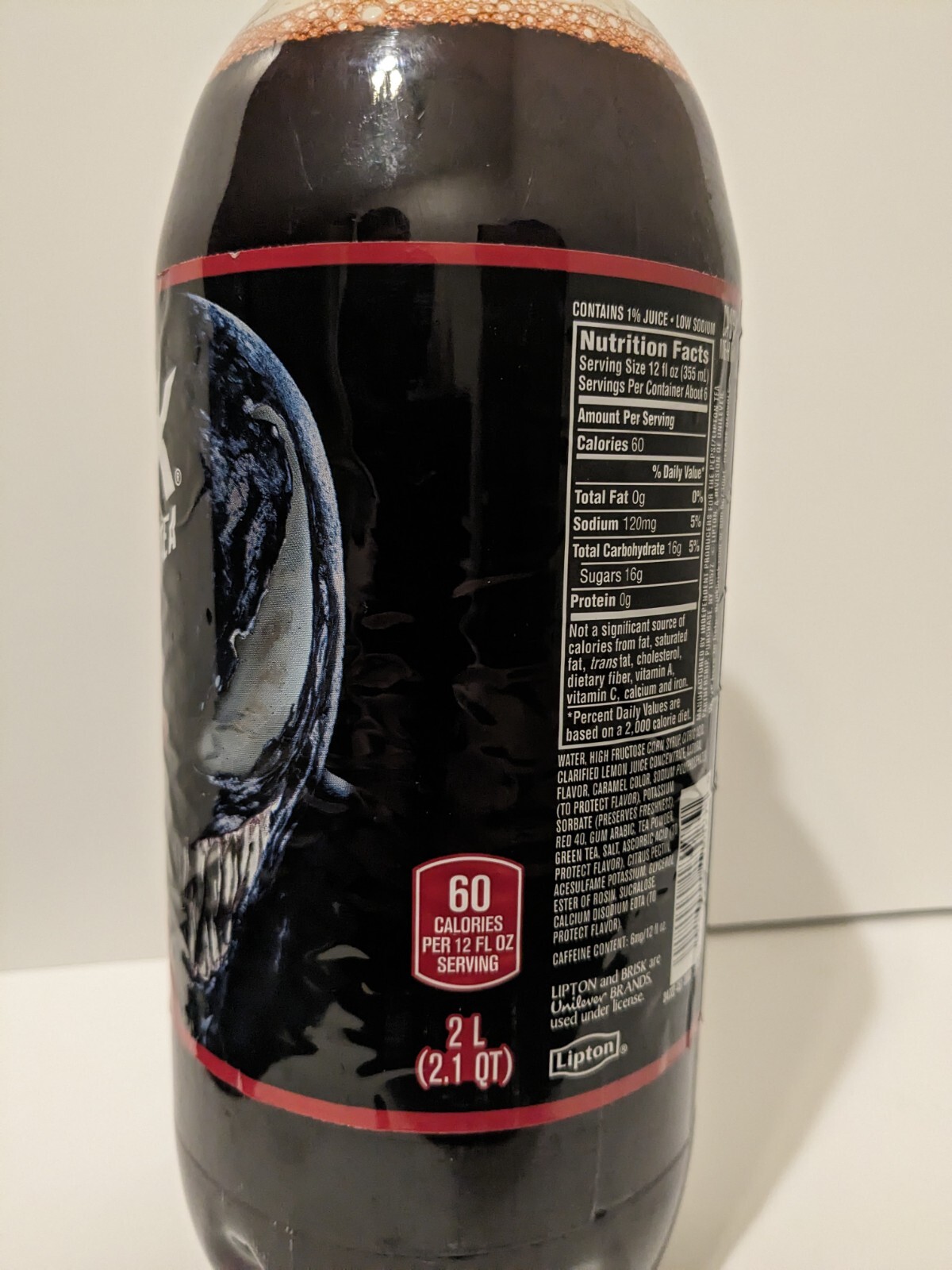 Venom Brisk Iced Tea Symbiotic Dark Cherry Limeade Two Liter Bottle
