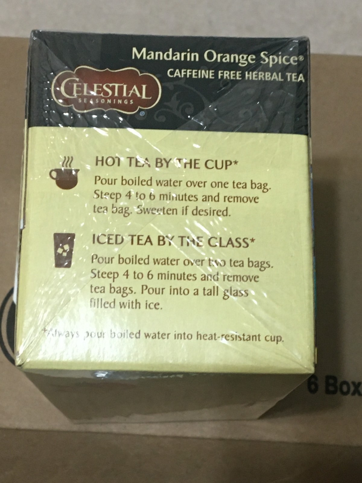 Celestial Seasonings Herbal Tea, Mandarin Orange Spice 20 Count-6 Boxes 120 Bags