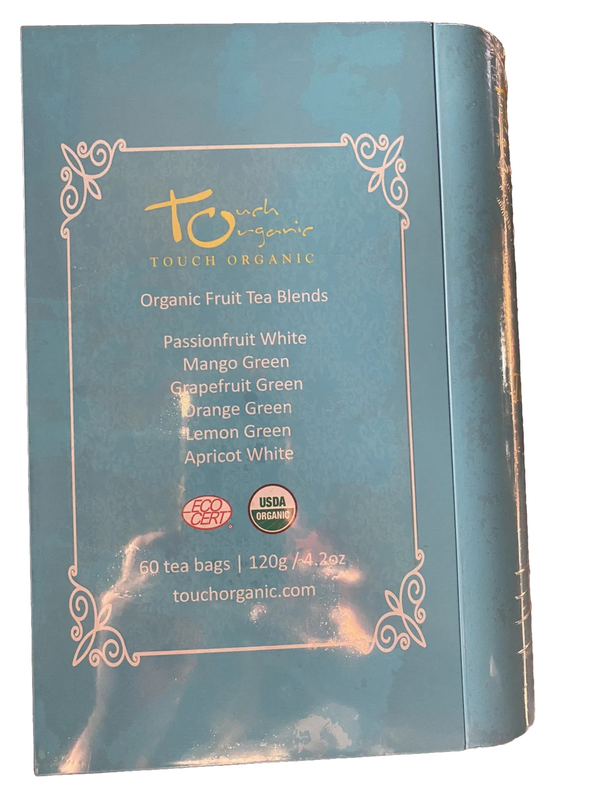 Touch Organic Tea Blends FRUIT TEA STORY Tin Book 60 Pages Elegant Tea Gift ☕️