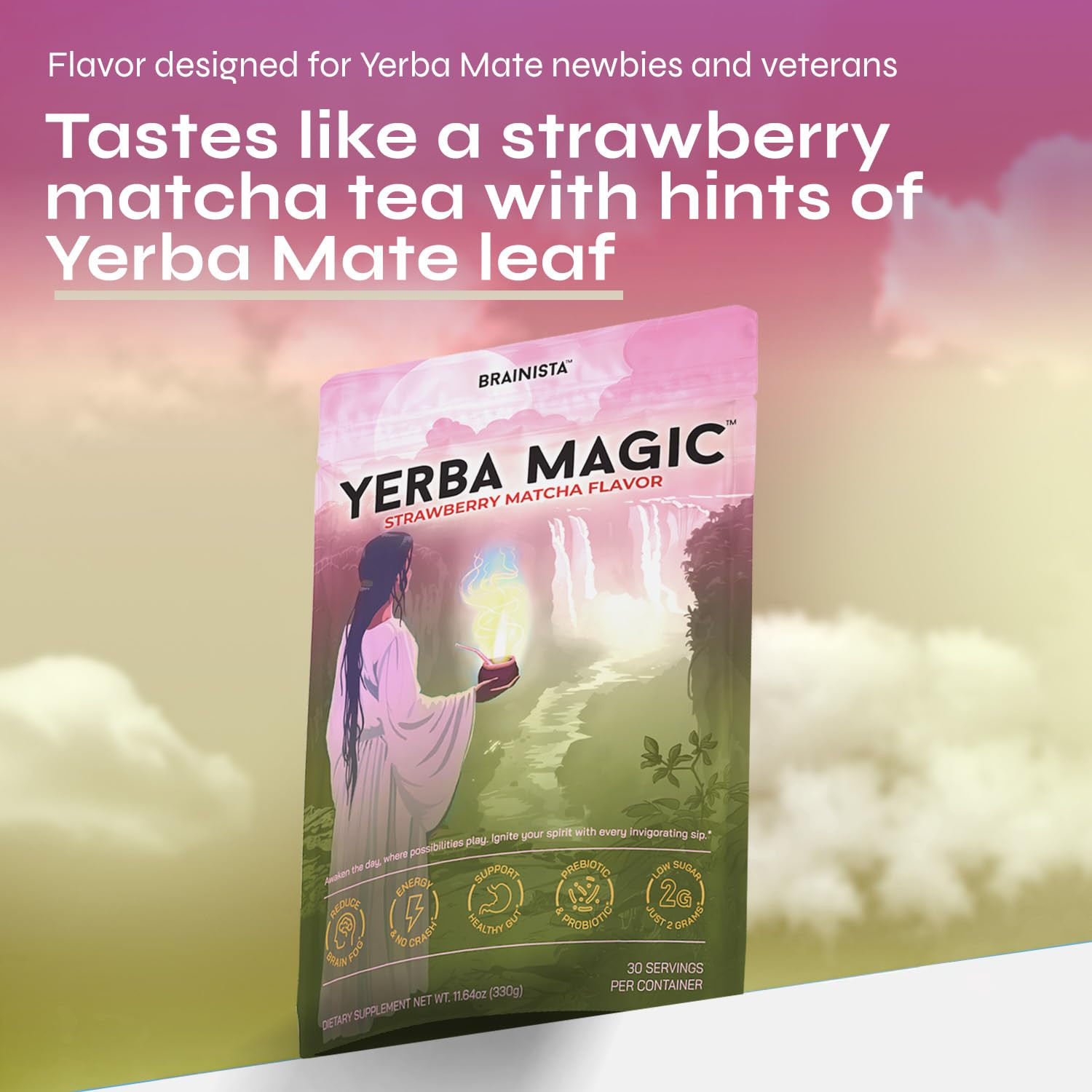 Yerba Mate Bundle: Peach Mango, Strawberry Matcha & Pina Colada – 60 Servings