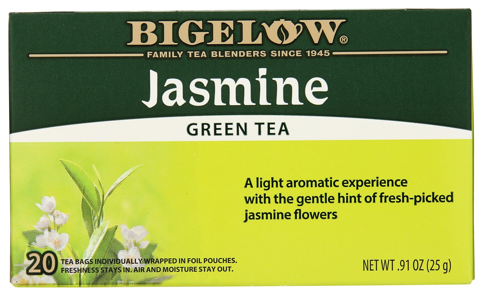 Bigelow Tea Jasmine Green 20 Count (Pack of 1) 20
