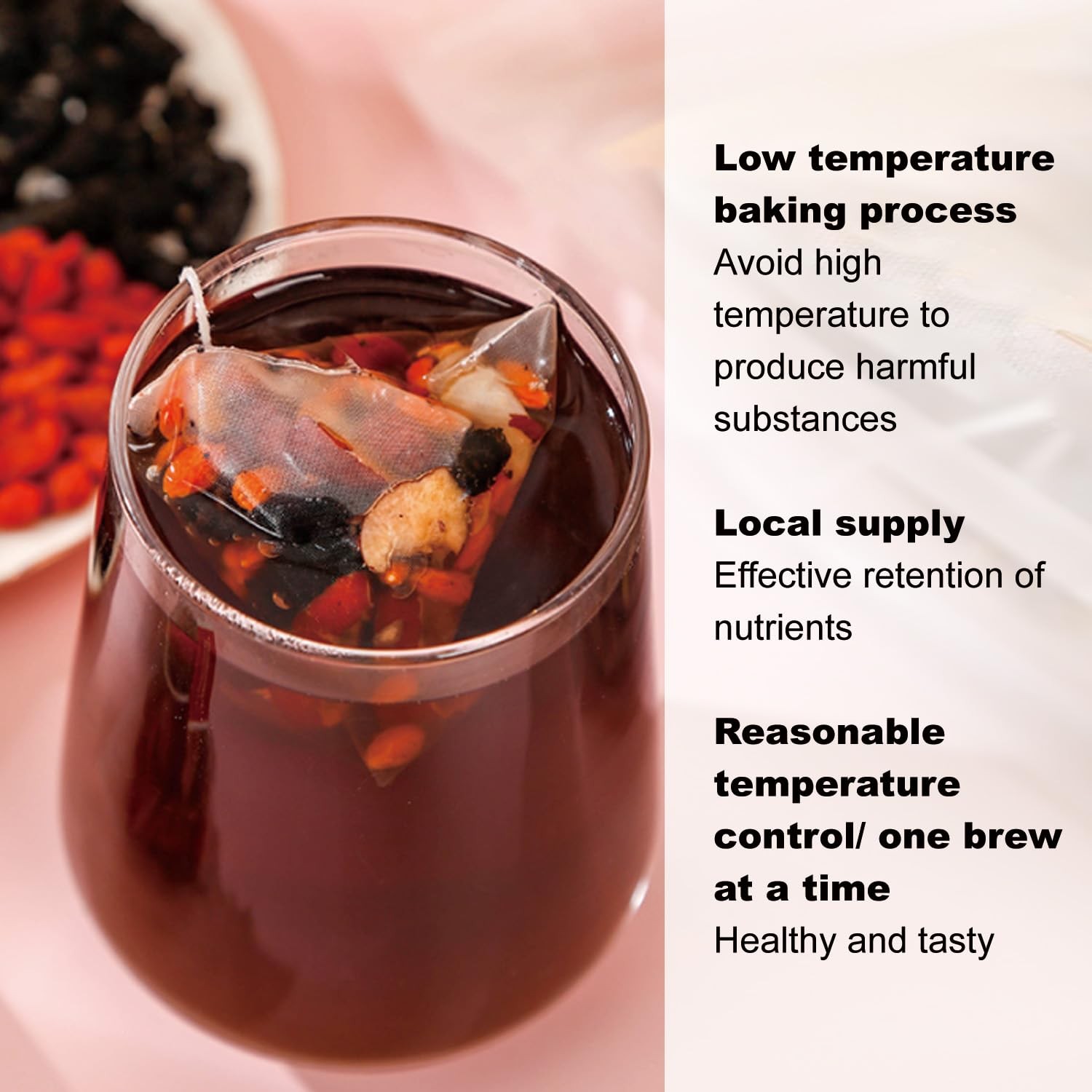25pcs Ginseng Five treasure tea , Kidney tea ,liver tea , red date kidney health
