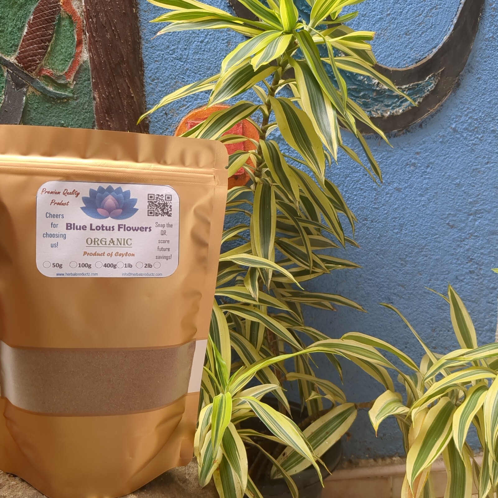 Dried Blue lotus Powder Nymphaea Caerulea Flower Organic Pure Quality Herbal Tea