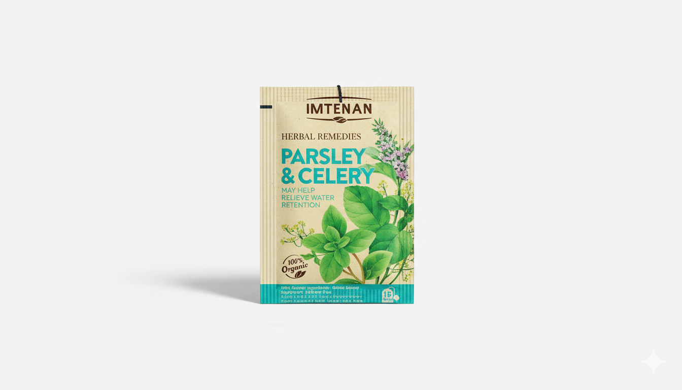 3 Packs Imtenan Organic Parsley and celery herbal Tea 3 X 18 bag