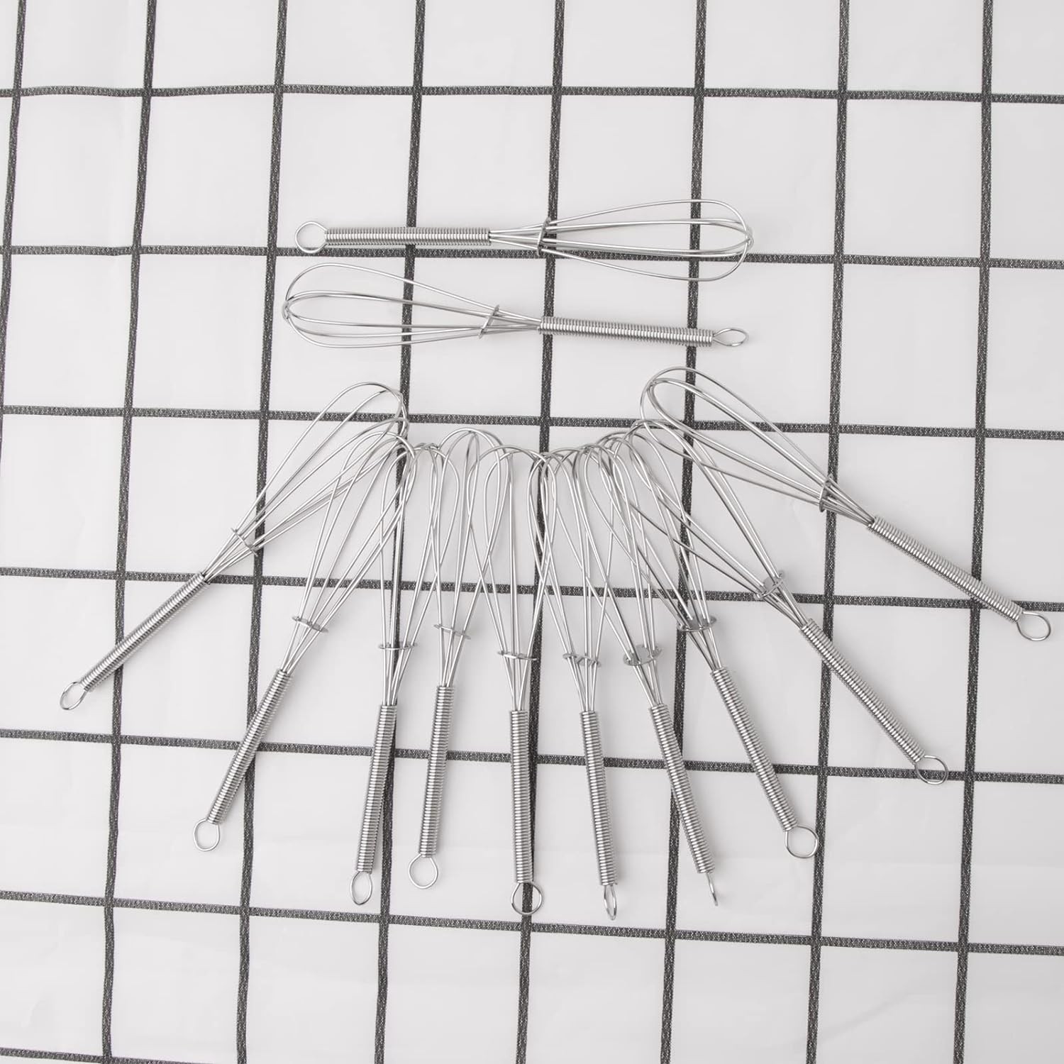 CHuangQi 5 Inch Endurance Stainless Steel Mini Whisk/Egg Beater, Set Silver
