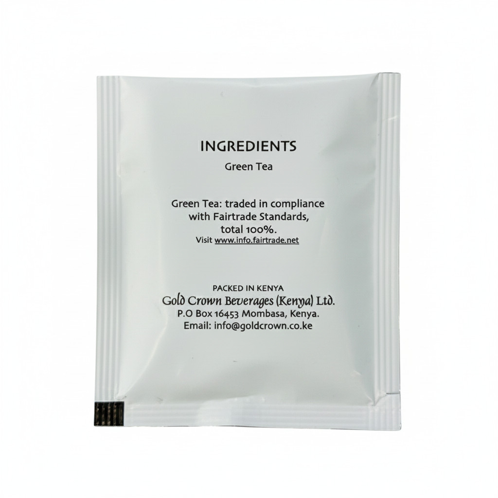 Kericho Pure Green Tea Bags Individually Wrapped Bags 1000 Tea Bags