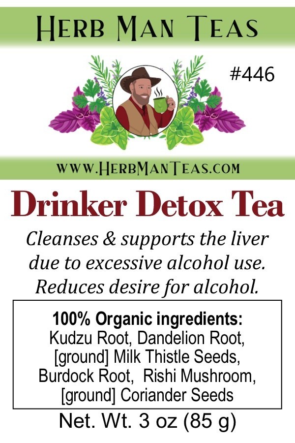 DRINKER’S DETOX TEA – Detoxes the liver and reduces alcohol cravings.