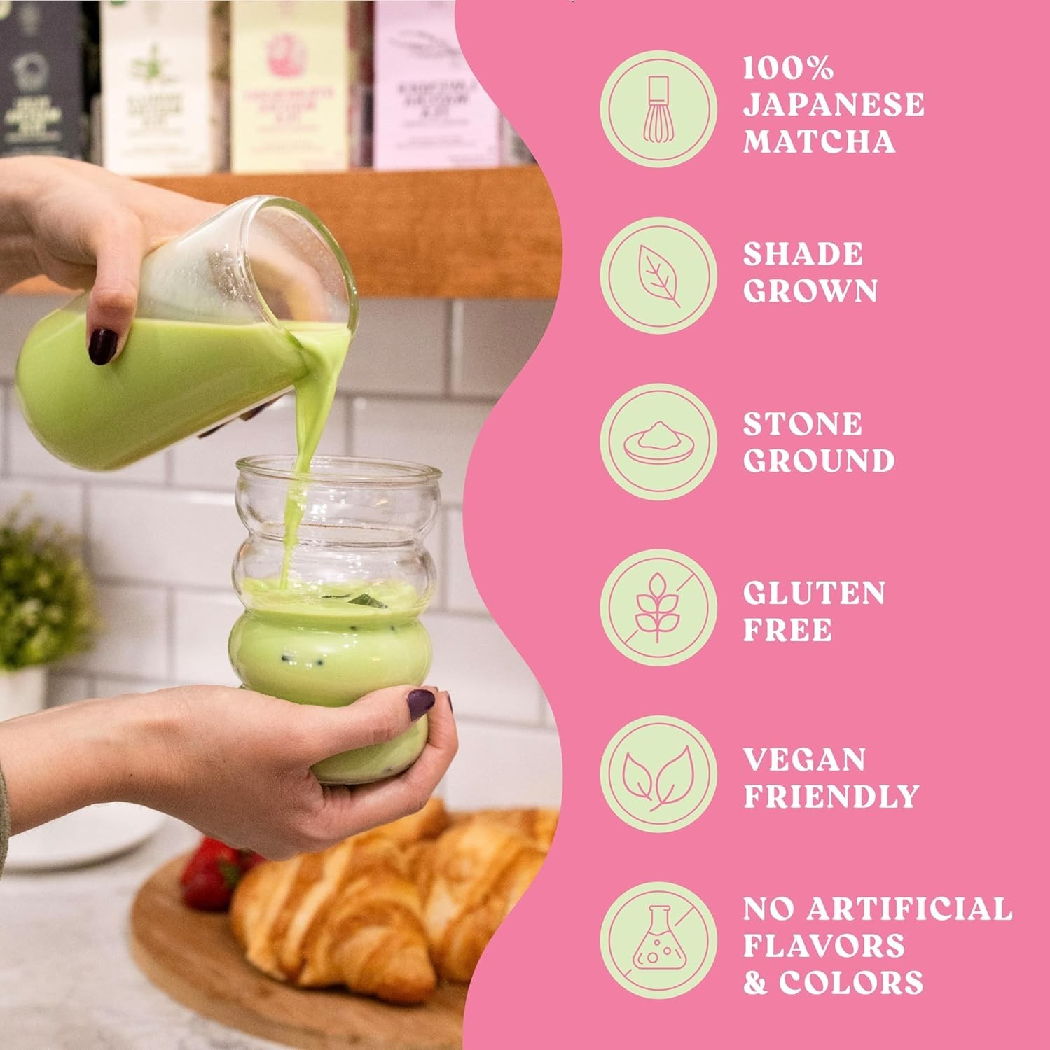 Harmony Proteins™ Strawberry Matcha Tea w/ Antioxidants & L-Theanine