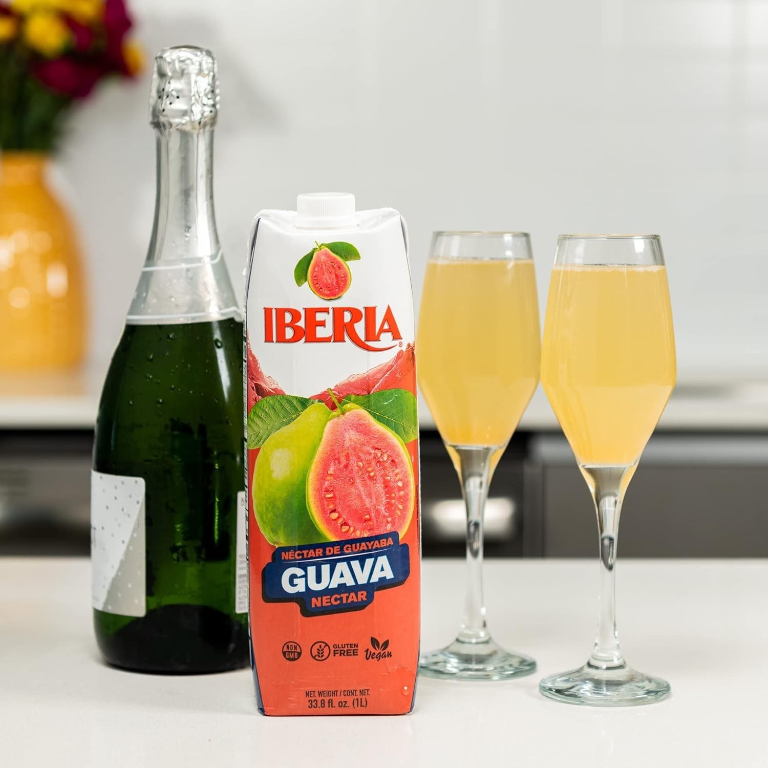 Delicious Guava Nectar, 33.8 fl oz Bottles (Pack of 3) – All-Natural & Non-GMO