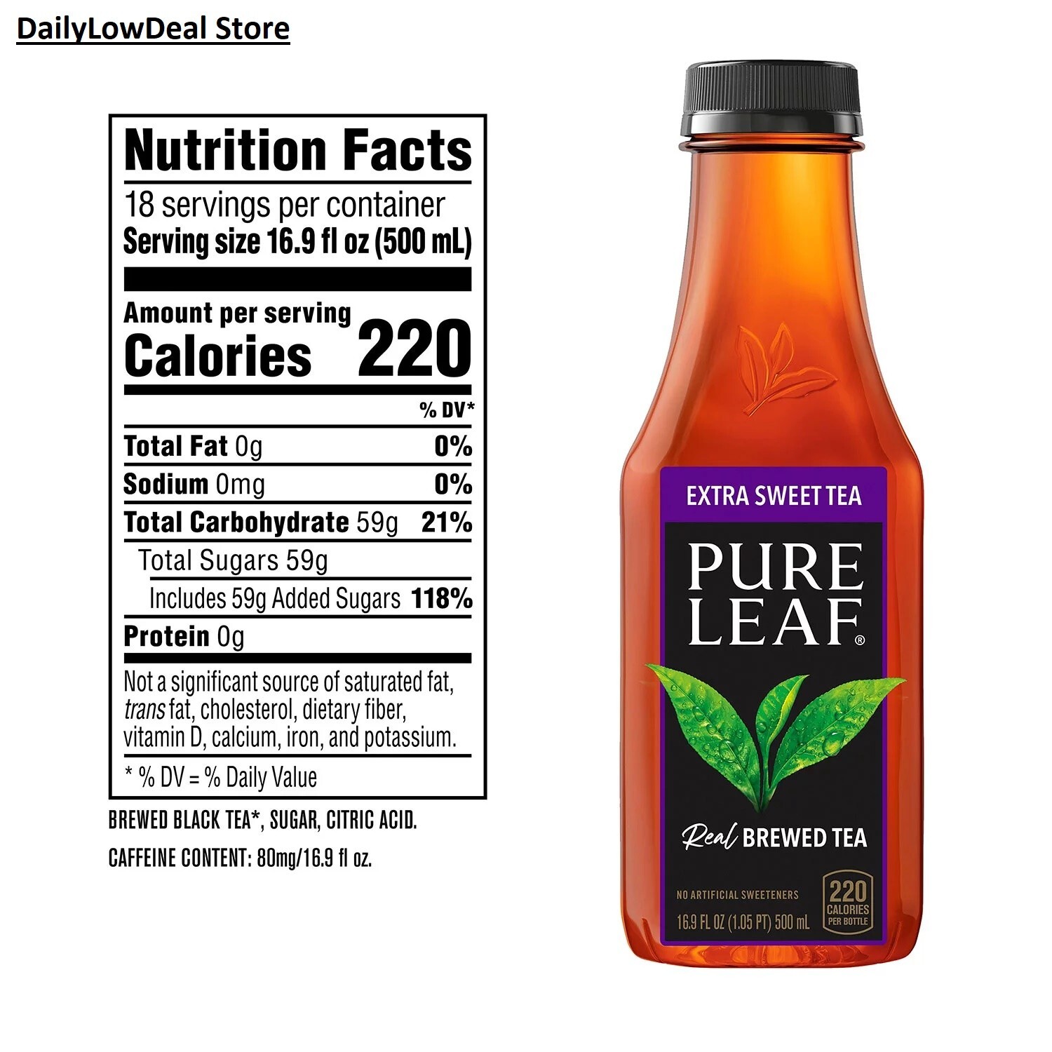 Pure Leaf Extra Sweet Iced Tea 16.9 fl. oz., 18 pk. FREE FAST SHIP