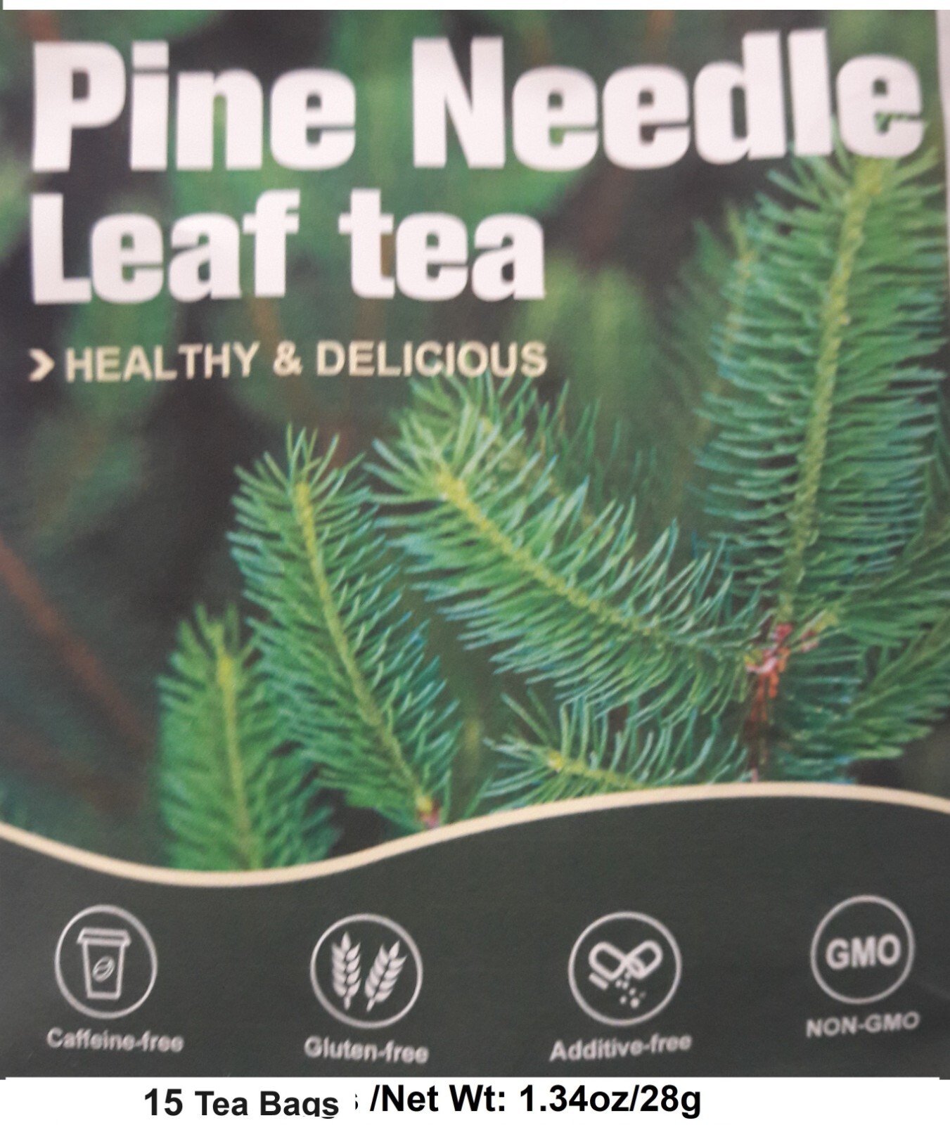 100% Natural Pine Needle Tea Herbal 15 Bags