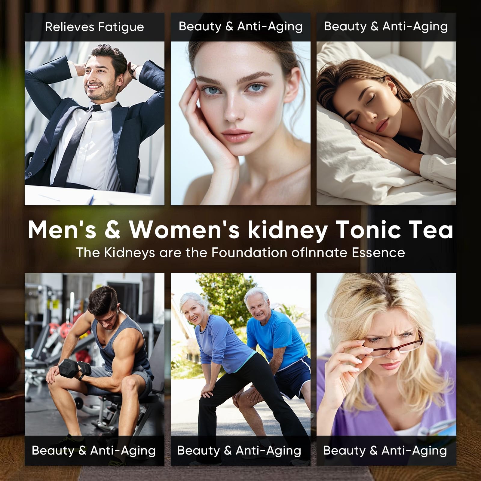 Kidney Tea Formula Ginseng Six Treasure Tea, 10 Precious Ingredients Formula, 26