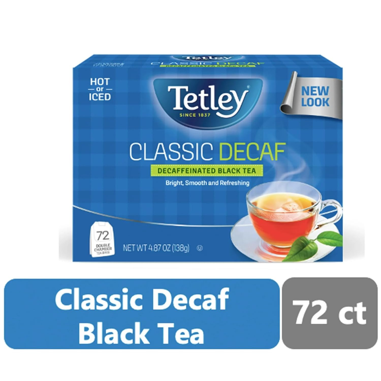 , Decaffeinated Classic Black Tea Bags, 72 Count