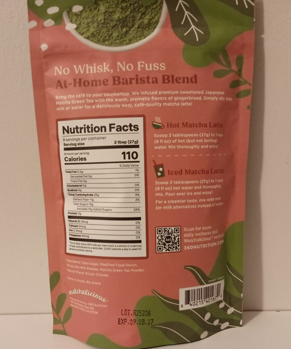 Matchalicious™ Premium Japanese Gingerbread Matcha Latte w/ Whole Oat Milk