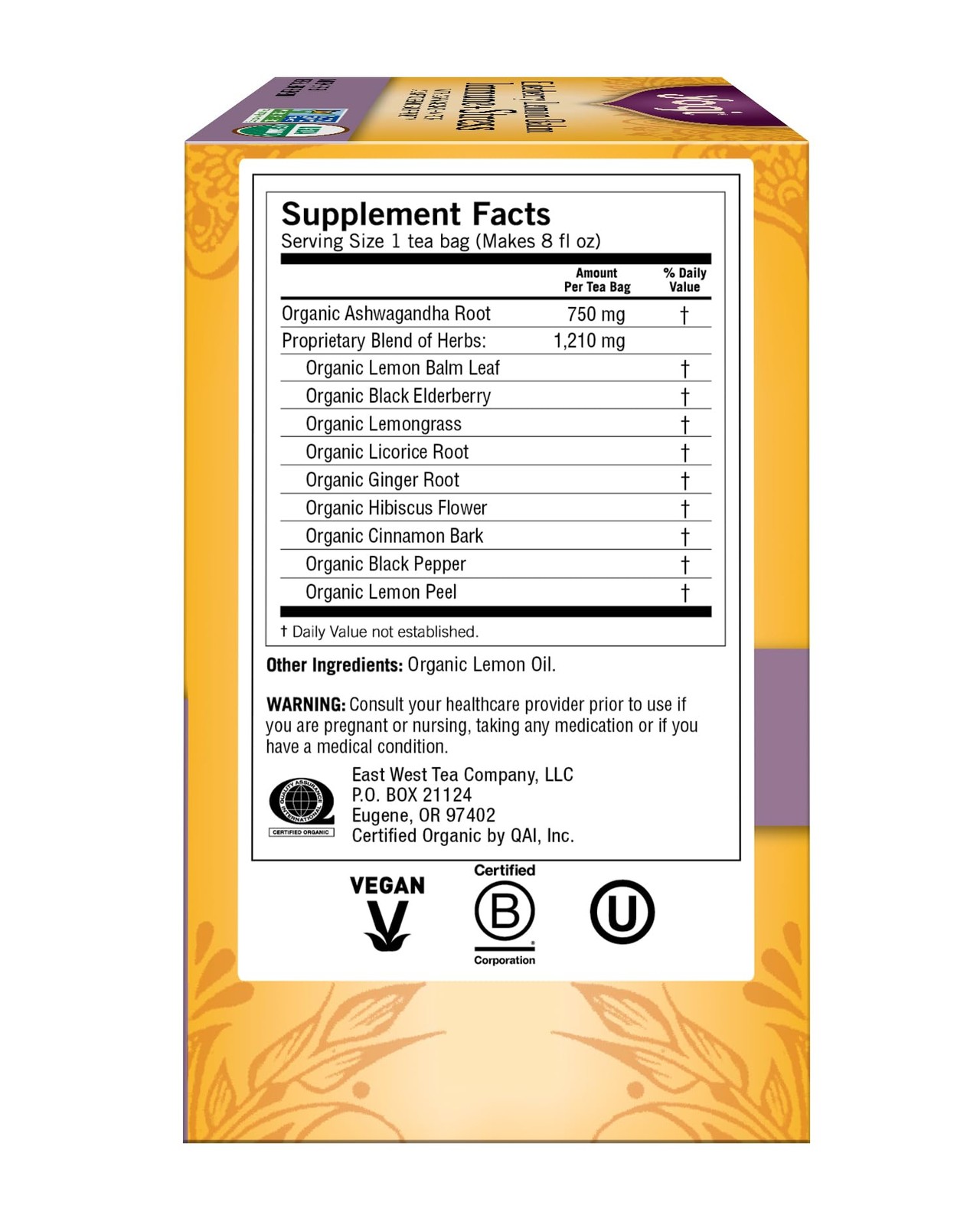 Yogi Tea, Tea Immune Stress Elderberry Lemon Balm Organic, 16 Count 16