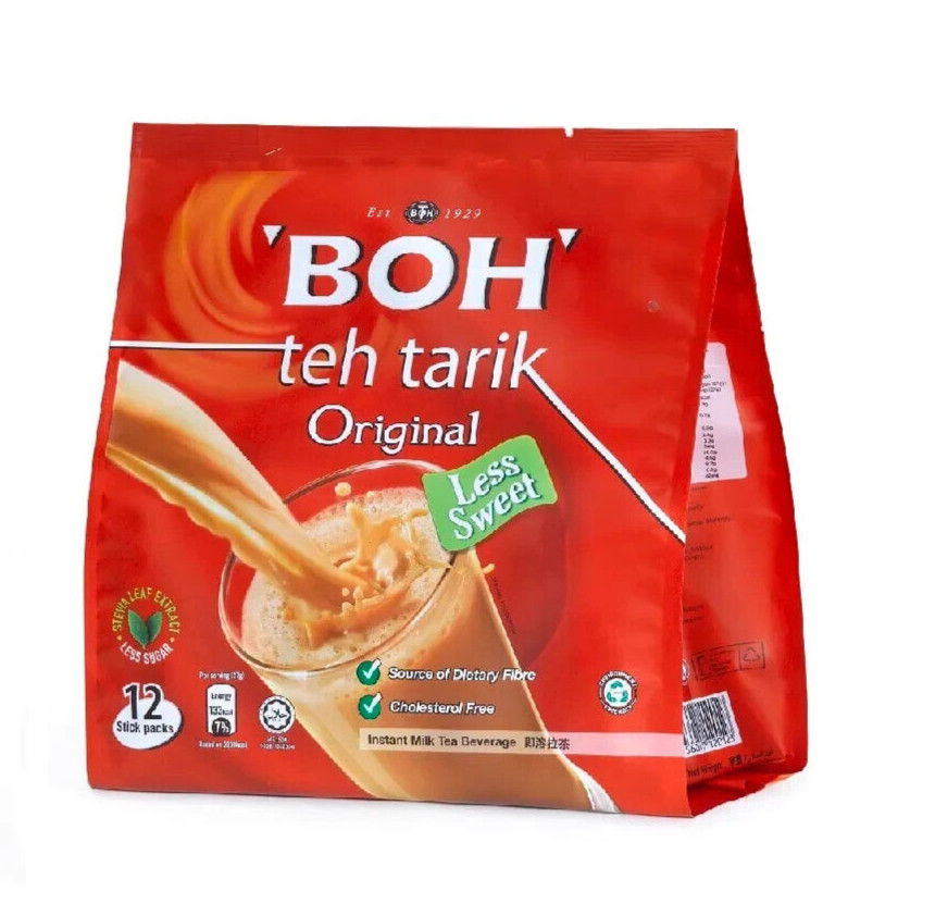 BOH Plantation Teh Tarik Less Sweet Original New Stick Pack 27g x 12s