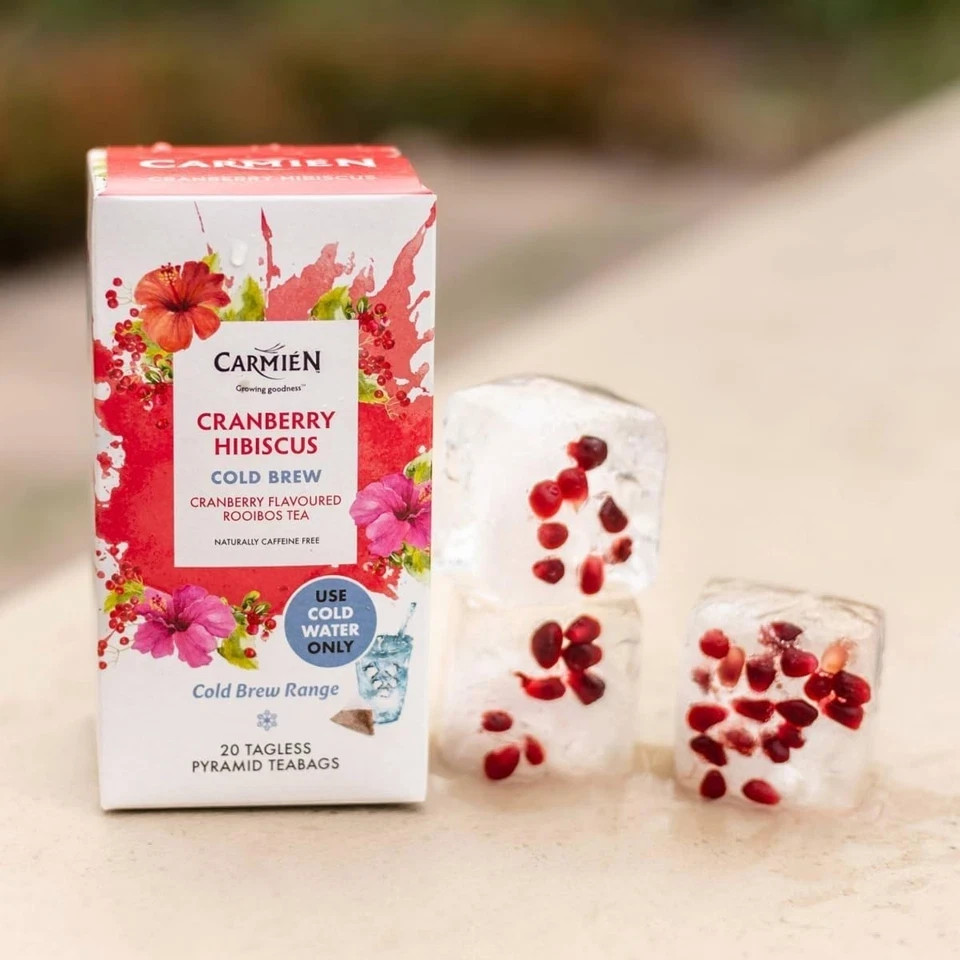 Carmién Tea Cold Brew: Cranberry Hibiscus Rooibos 20’s (50g)