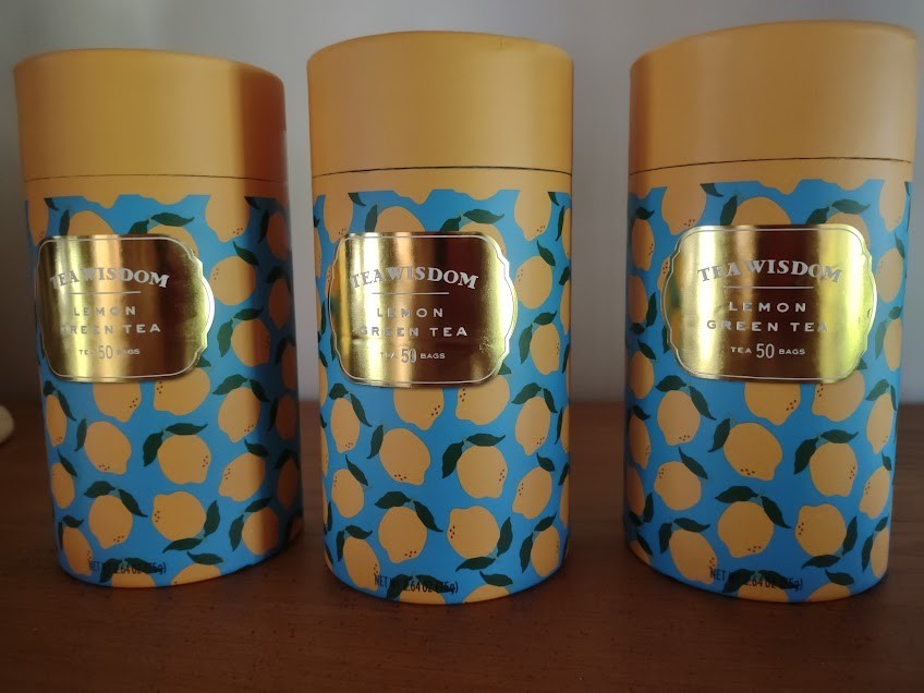 Tea Wisdom Lemon Green Tea – 50 Bags – Sealed Tube – Fast Shipping