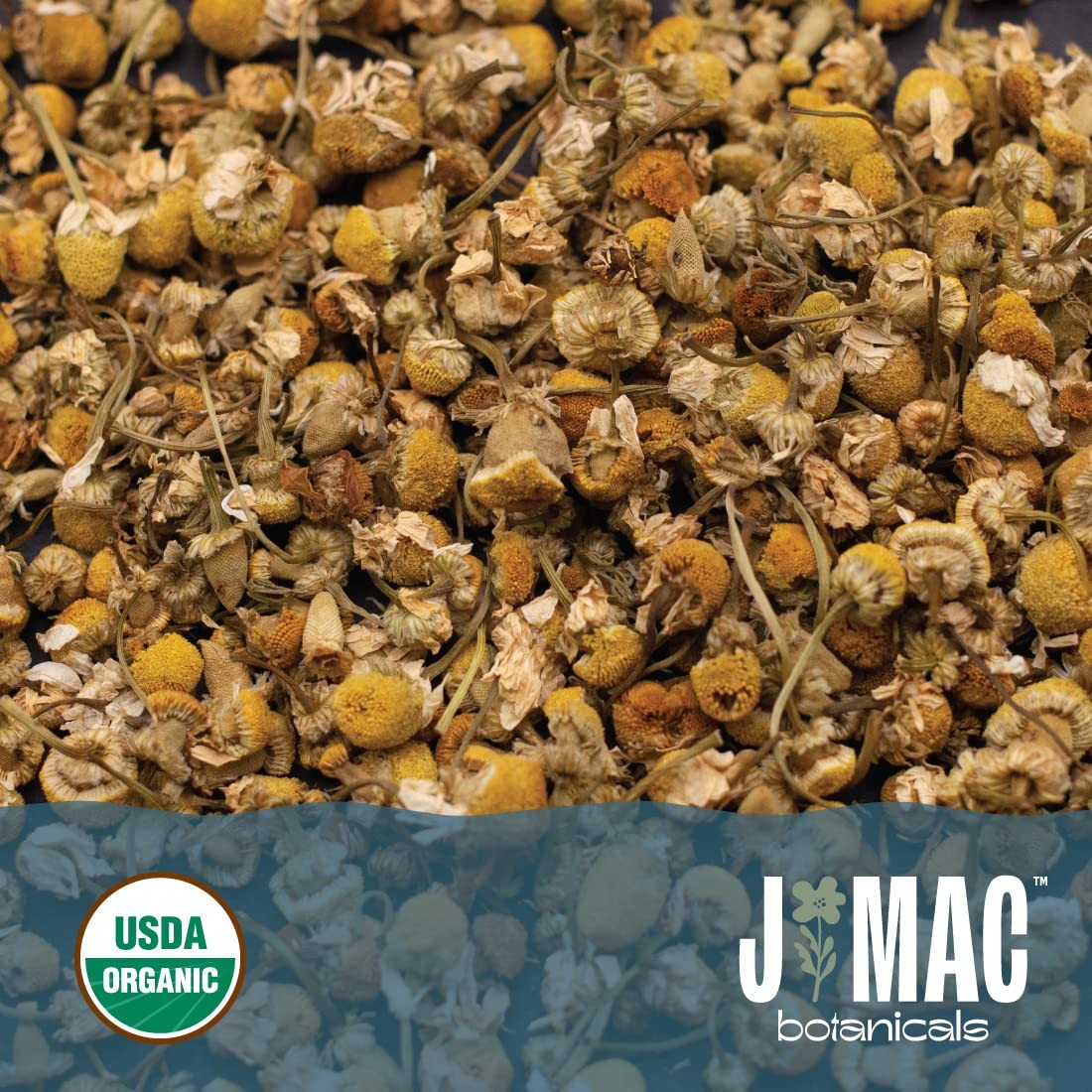 J Mac Botanicals, Organic Chamomile Flowers, Whole Dried Chamomile flower, Lo…