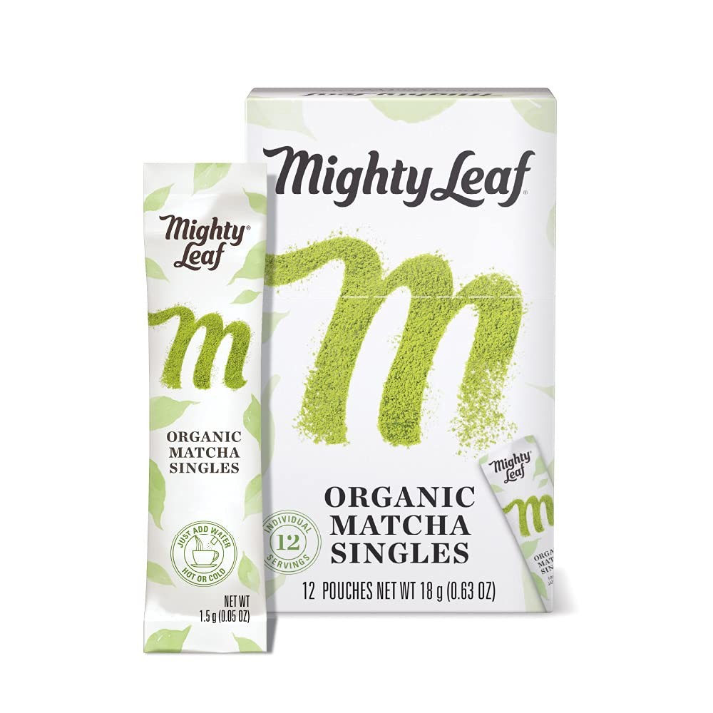 Mighty Leaf Tea, Organic Matcha Green Tea Singles – 1 Box of 12 Single Serve …