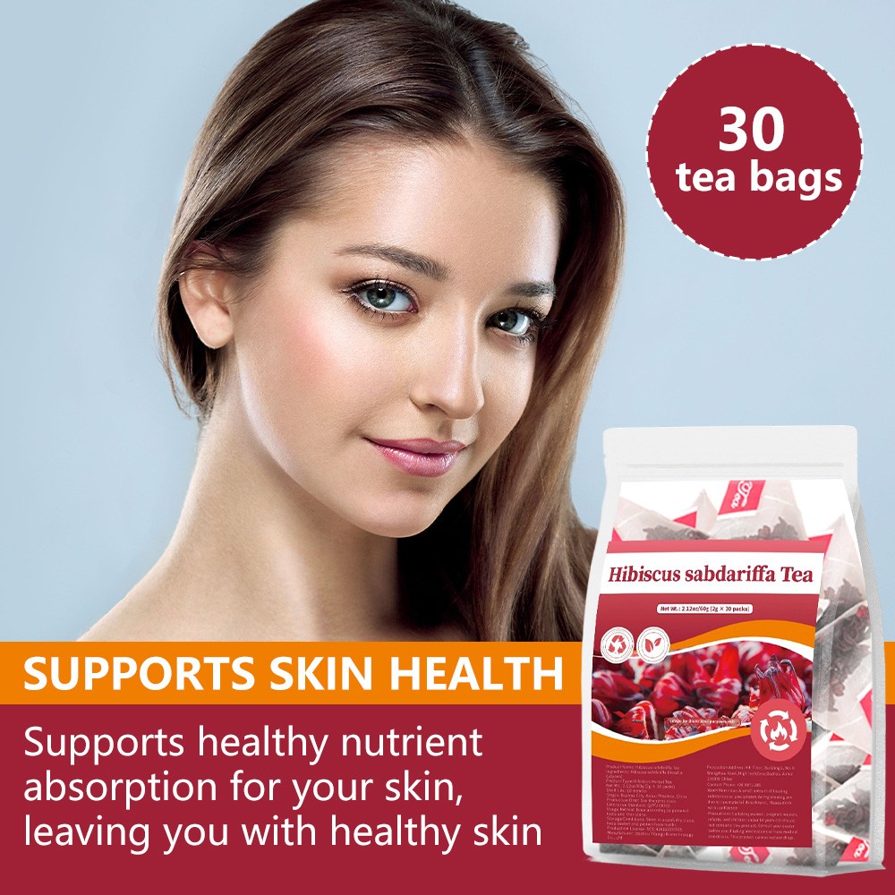 Hibiscus Sabdariffa Tea Supports Skin Health Quality Selection 2g Per Pack