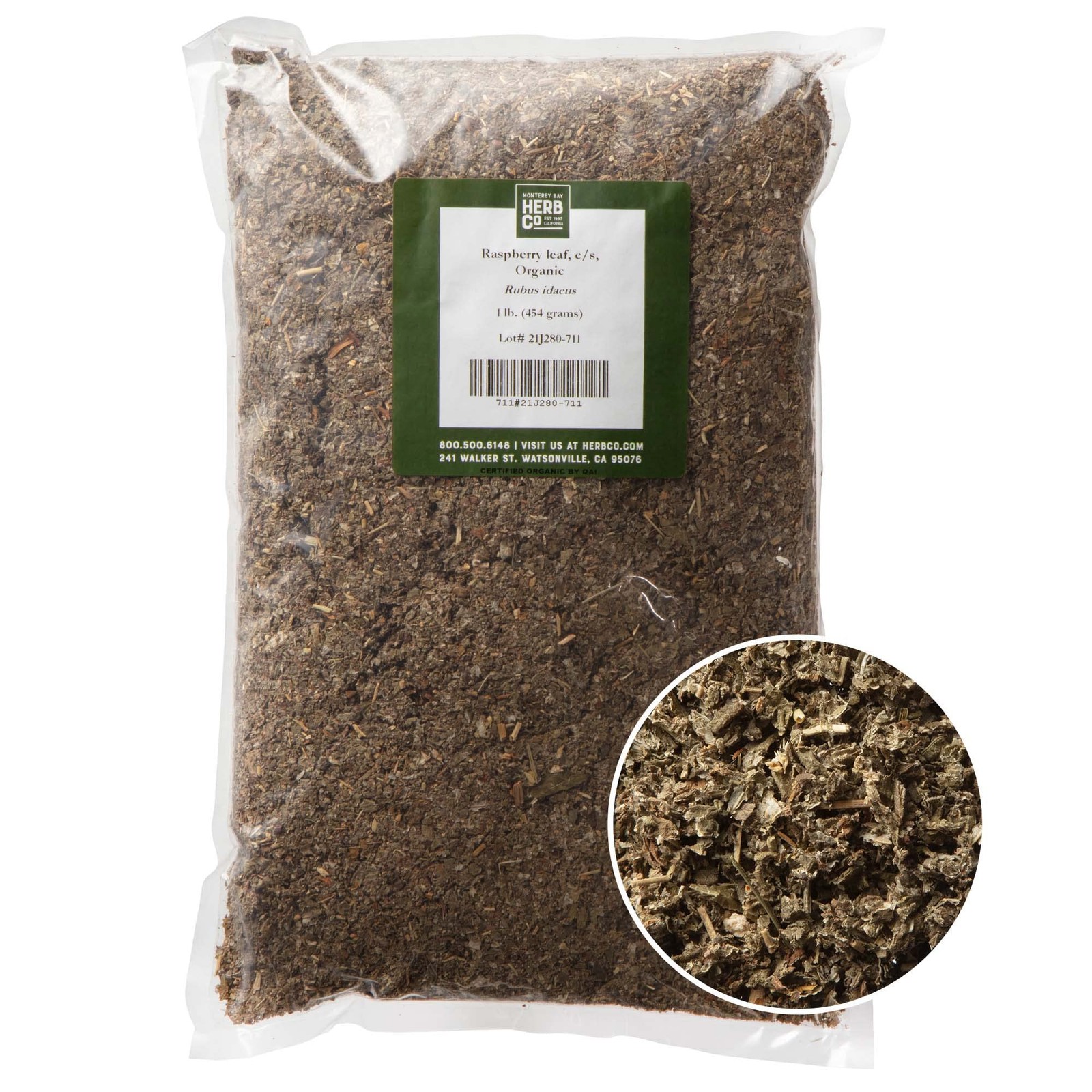 Organic Raspberry Leaf Cut & Sifted, by Herb Co, Rubus Idaeus, from Albania, …