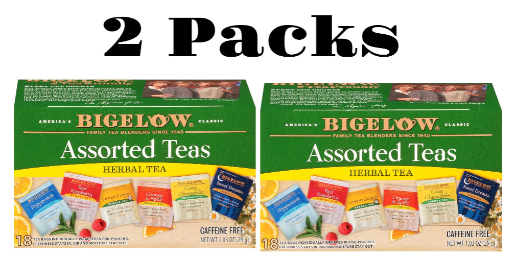 Bigelow Assorted Herb Tea 6 Variety 18 Bags (Pack of 2)