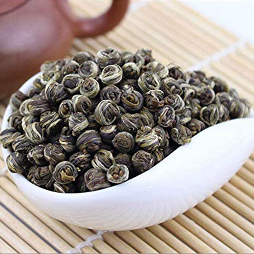 Pure Natural Green/Rose Tea Organic Loose Leaf Jasmine Dragon Ball Tea 100g