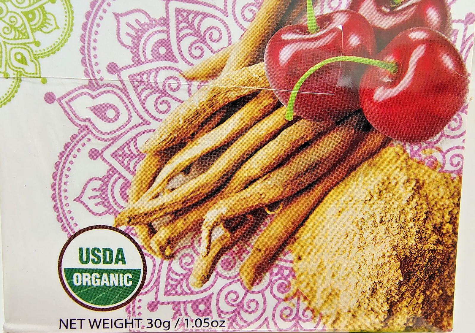 Tipson Ashwagandha Cherry Tea, 25 Bags/Box, Caffeine Free, BB 10/28, Lot of 3