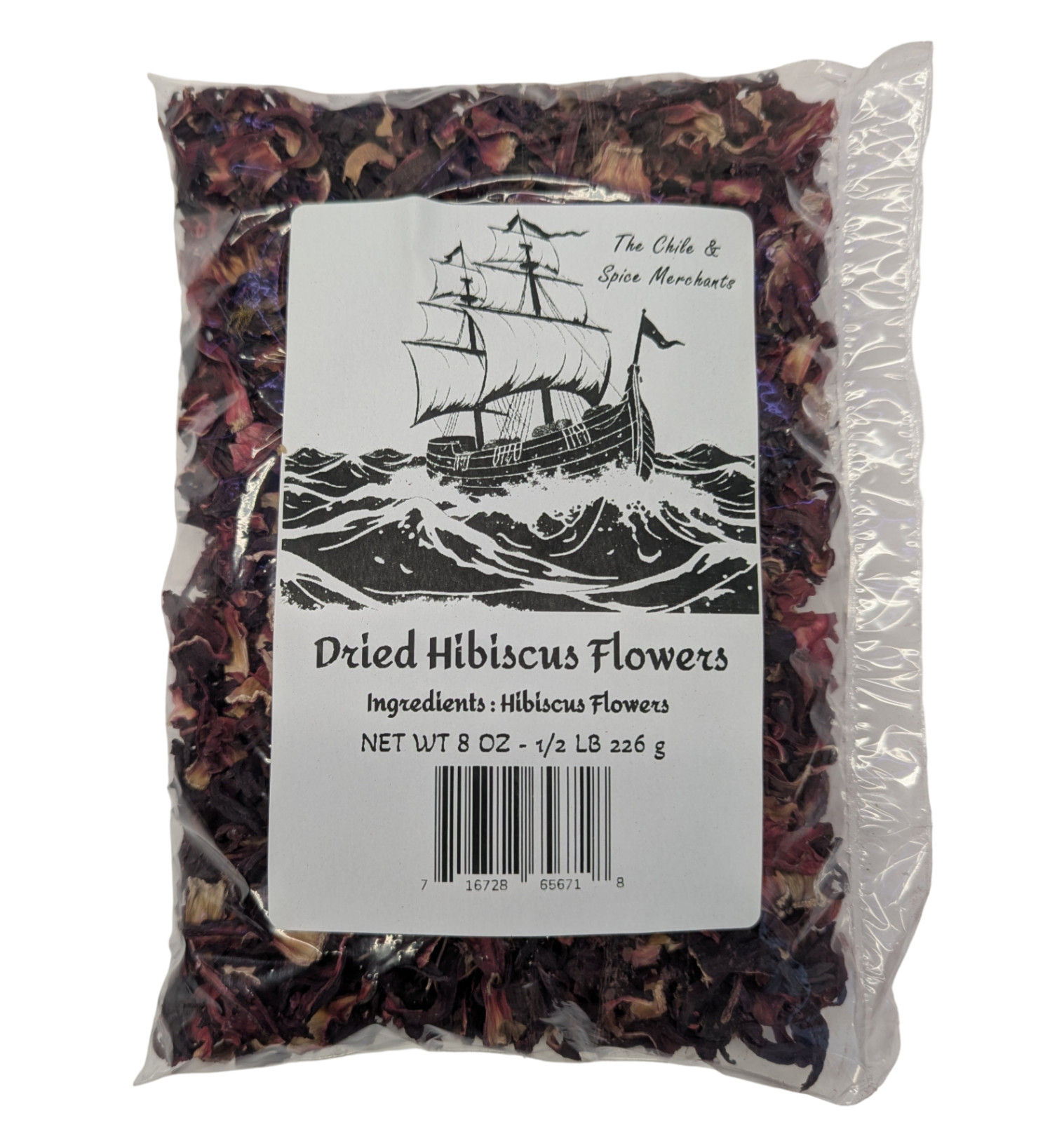 Organic Premium Dried Hibiscus Flowers, Jamaica Tea, pure flowers, half pound