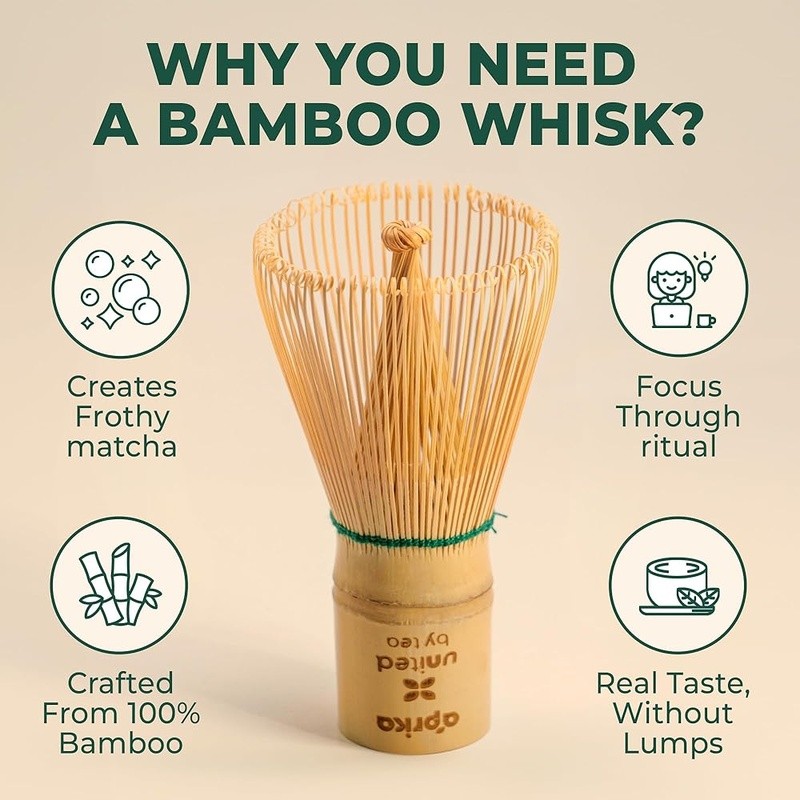 Bamboo Whisk Creamy Matcha Lattes Traditional Japanese Tea Ceremony Tool New