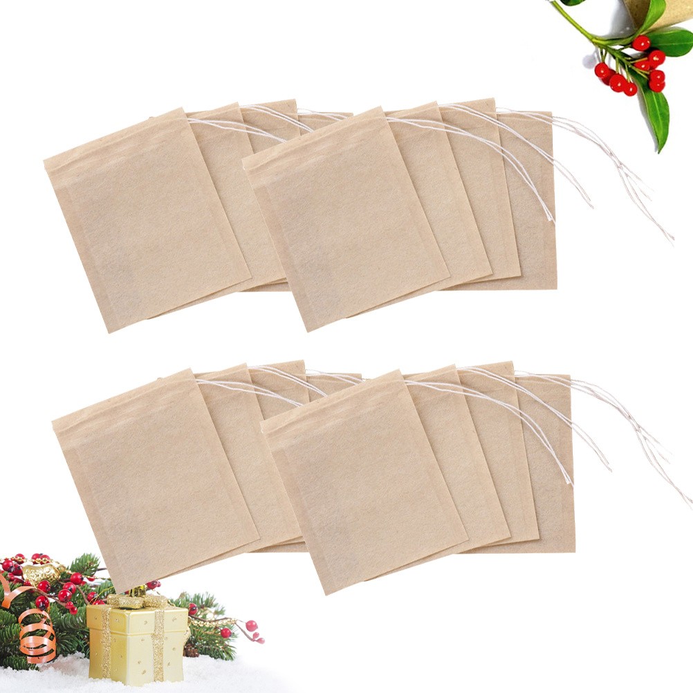 300 Pcs Paper Drawstring Tea Bags For Loose Leaf Tea Filter Bags 5×7 cm
