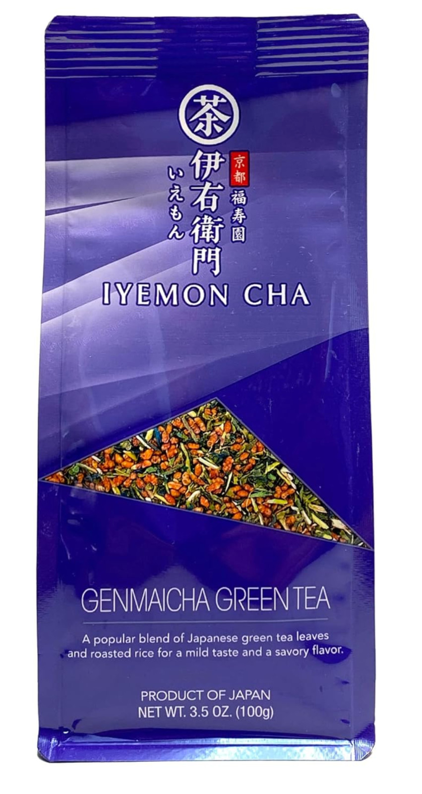 IYEMON Genmaicha 玄米茶 Green Tea 100g/3.5oz – Product of Japan, Free Shipping !!