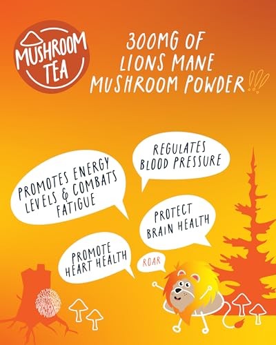 High Caffeine Mushroom Tea (155 mg) – Kubo Tea: Organic Lion’s Mane Chai…