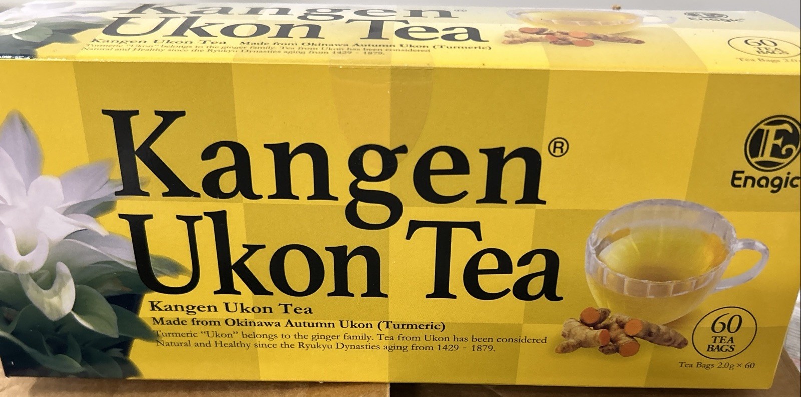 Enagic Kangen Ukon Turmeric Tea 60 Bags, Organic, Sealed
