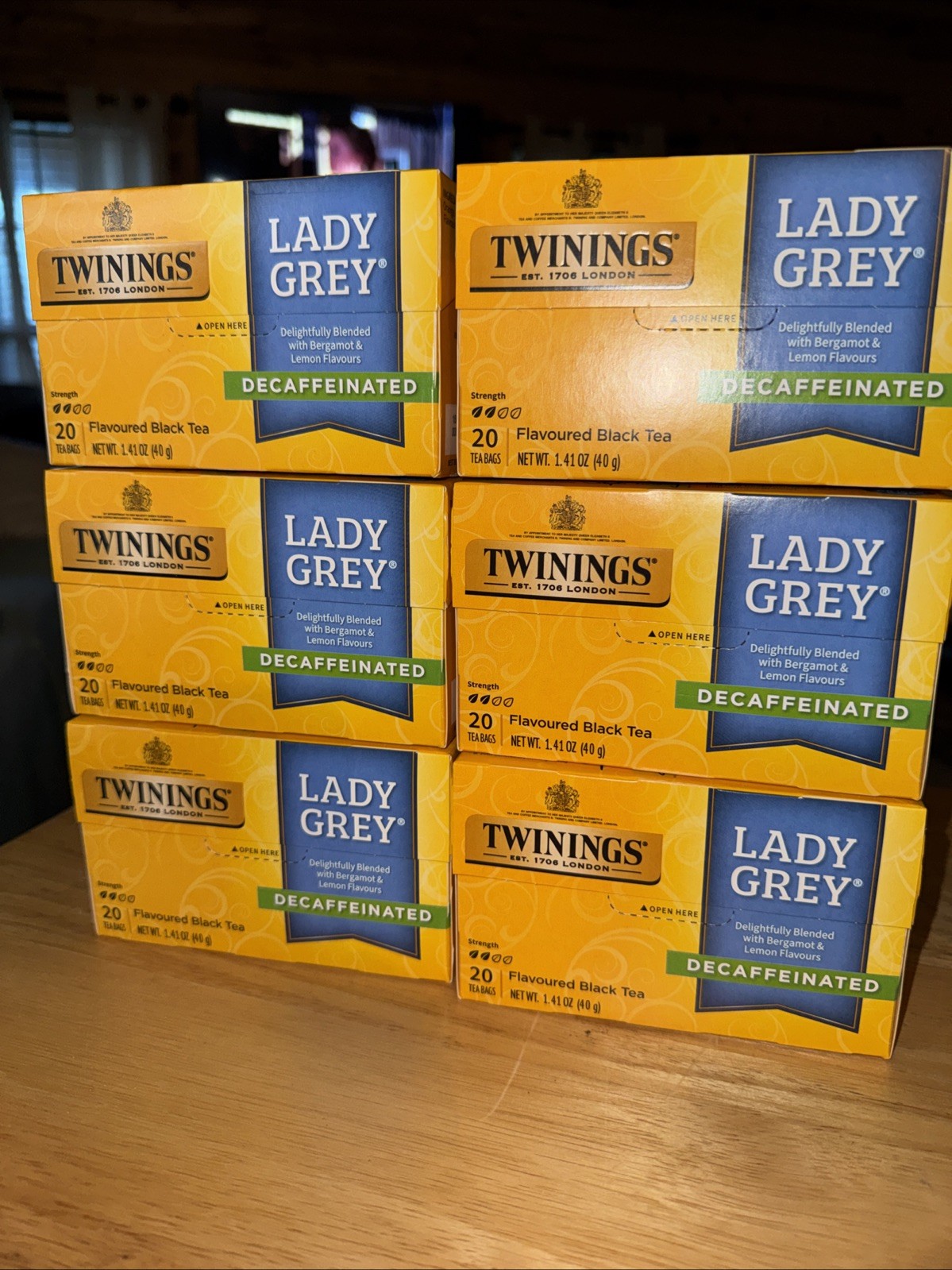 Black Tea Decaffeinated Lady Grey 20 Bags (Case of 6)120 Bags Exp12/2027