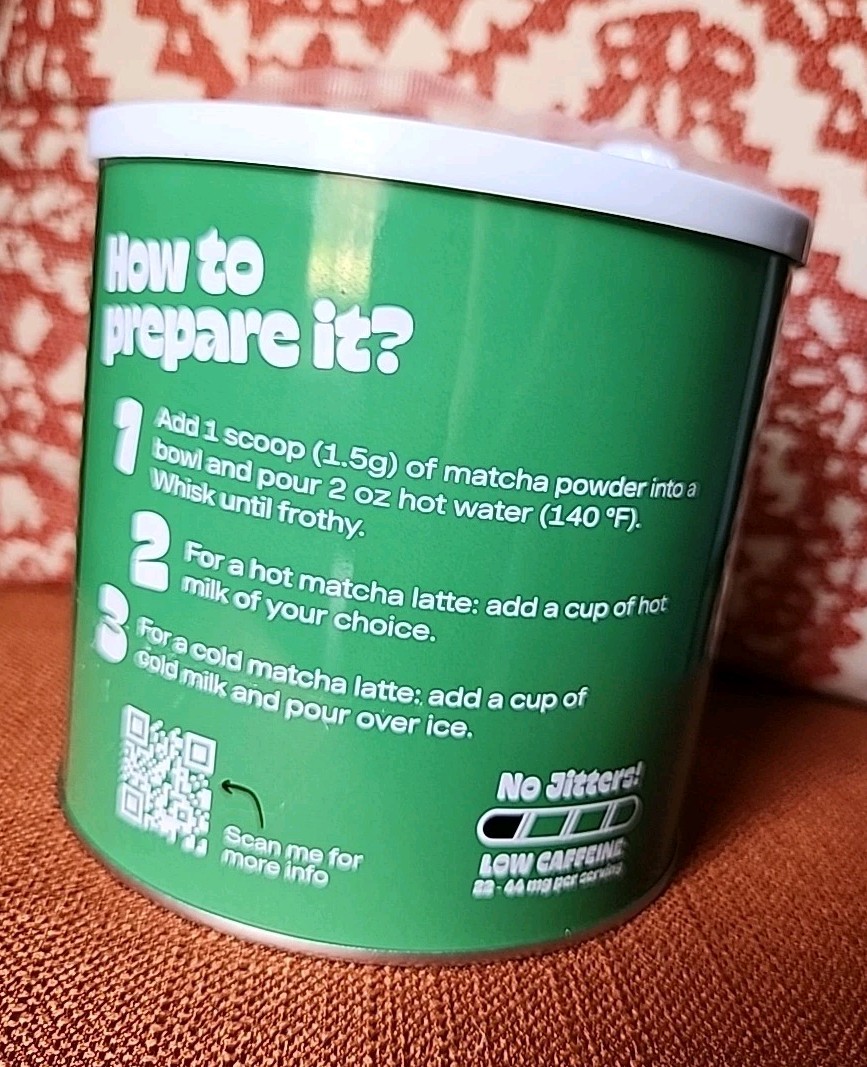 MATCHA DNA Certified Organic Matcha Green Tea Powder 16oz Tin Can