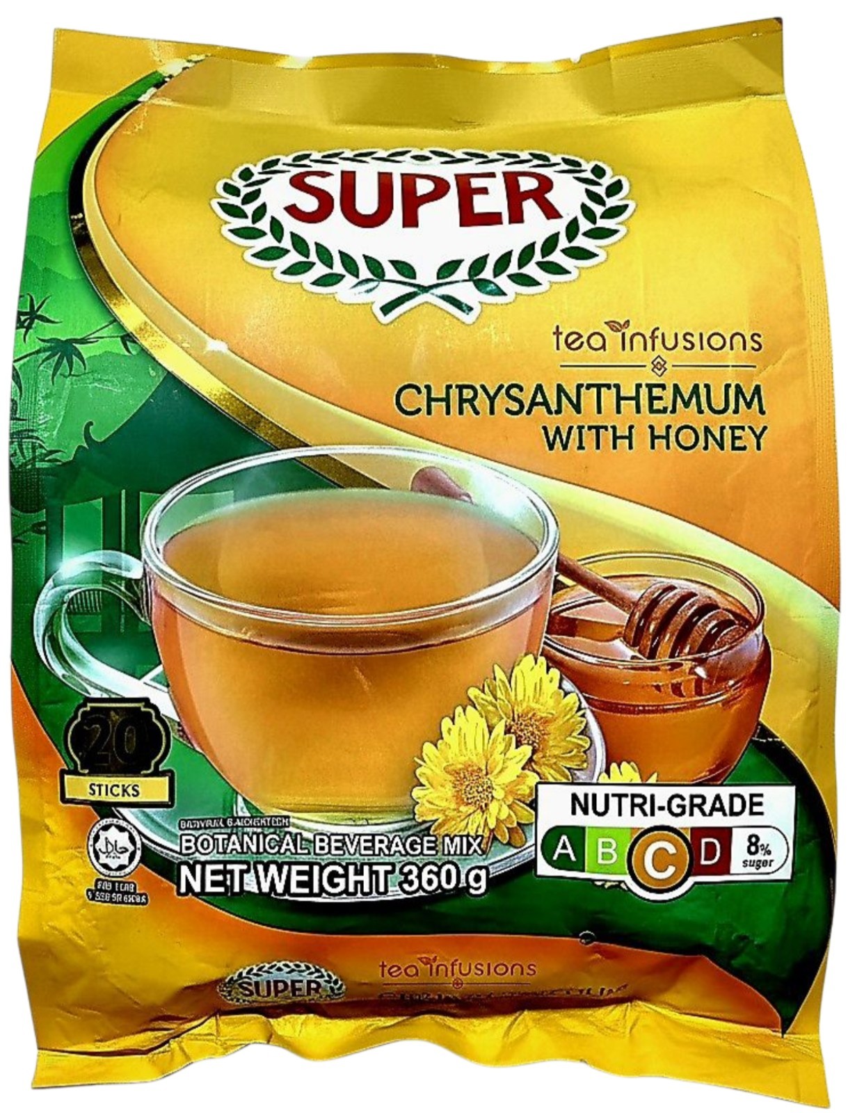 SUPER Chrysanthemum Honey Tea | Instant Drink Malaysia | 20 Sticks 360g