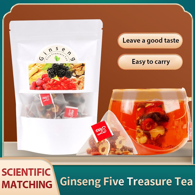 Ginseng Five Treasure Tea Red Date Polygonatum Liver Kidney Detox Tea 20-30 Bag