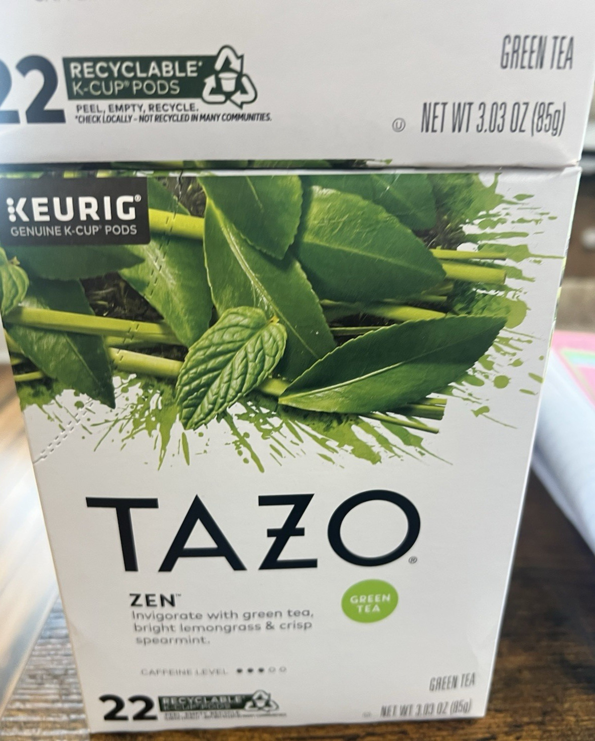 Tazo Zen Green Tea Total 44 Keurig K cup Pods Sealed