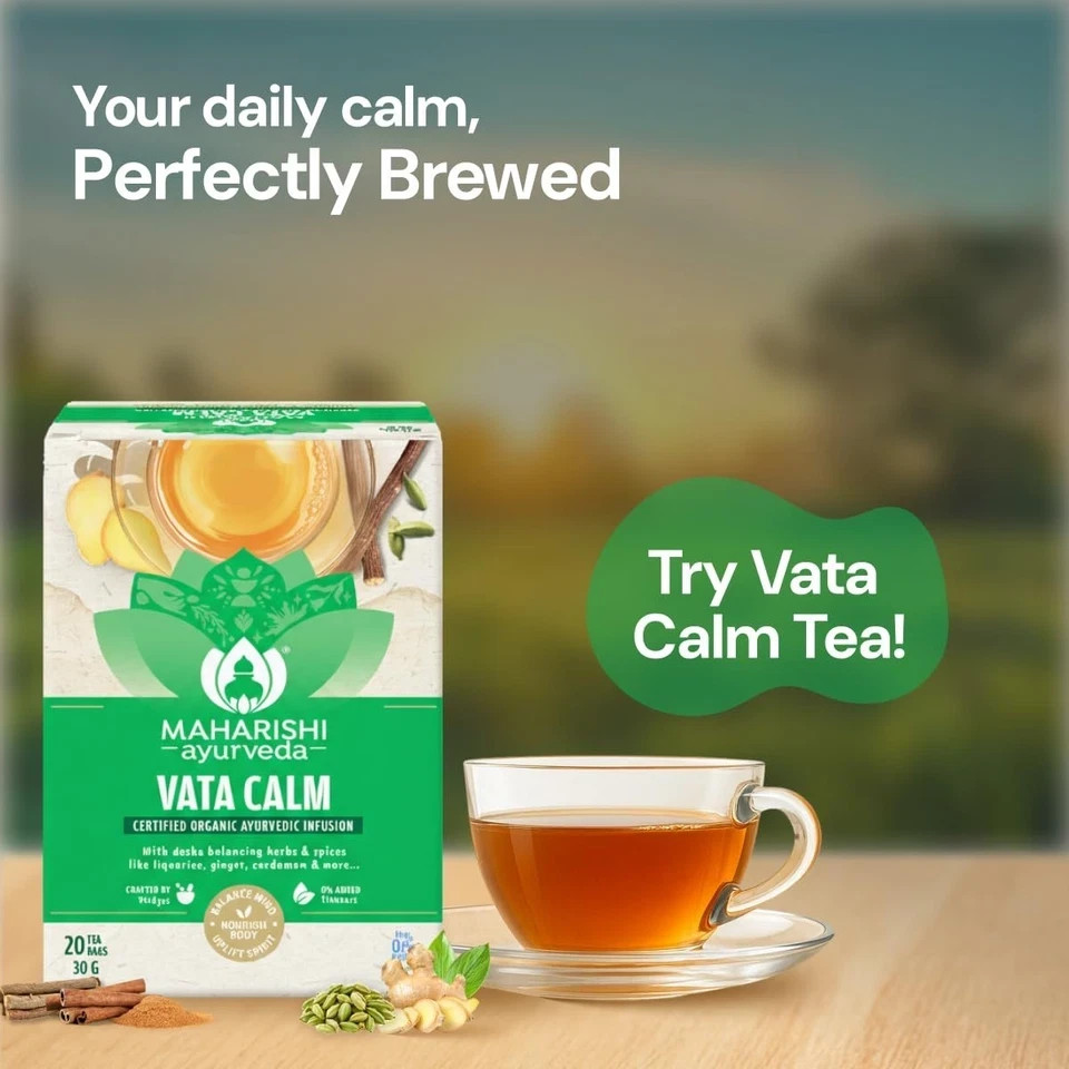 Maharishi Ayurveda All Natural Vata Calm Herbal Tea, 20 Tea Bag