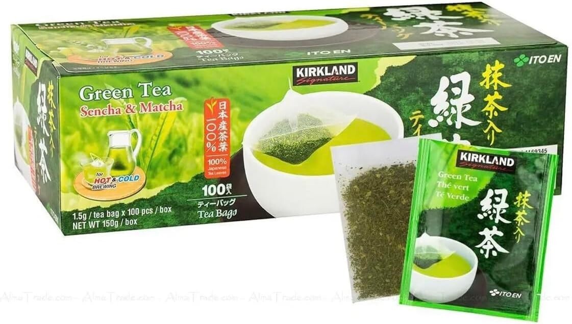 KIRKLAND CANADA Japanese Green Tea, 100 Count, Exp:2026DE03