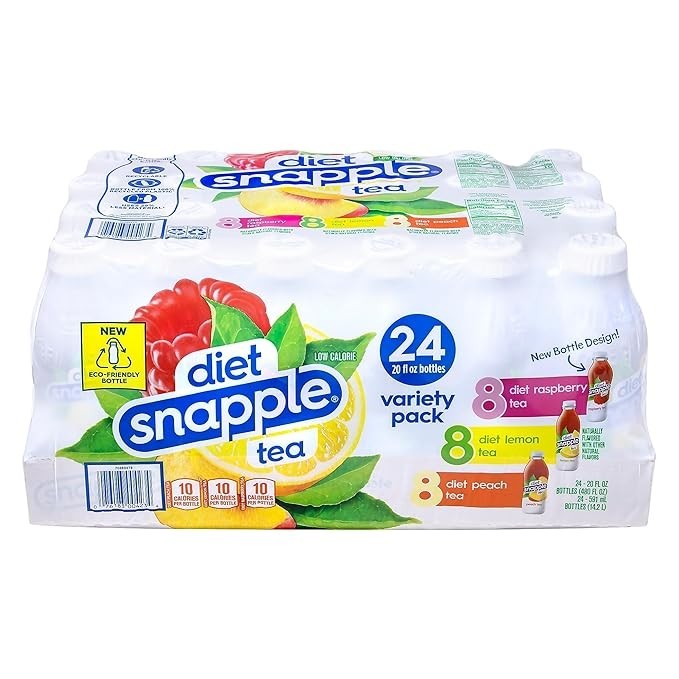 Snapple Diet Iced Tea Variety Pack – 20oz, Pack of 24