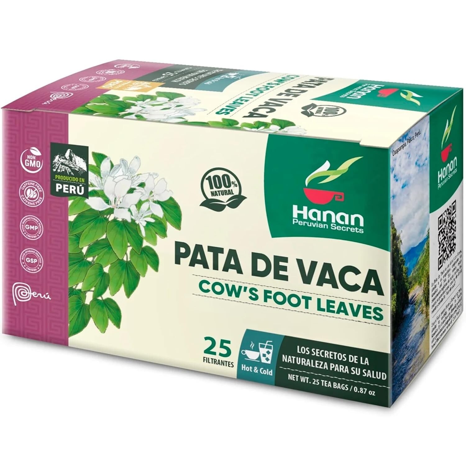 Pata de Vaca 100 Herbal Tea Bags – 100% Natural Cow’s Foot Leaf from Peru