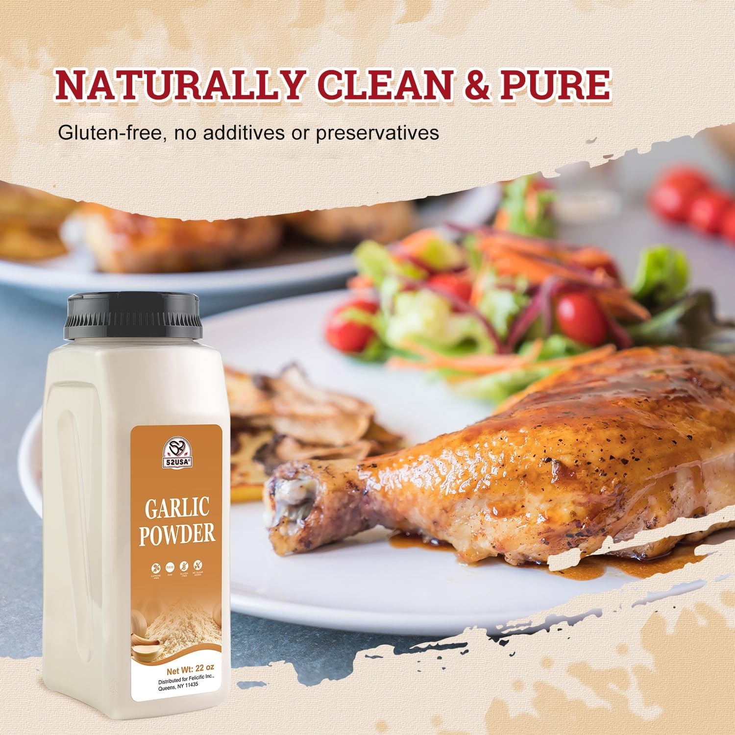 Garlic Powder 22 oz (1.54Lb), Fine Gluten Free Seasoning for Cooking – Enhance