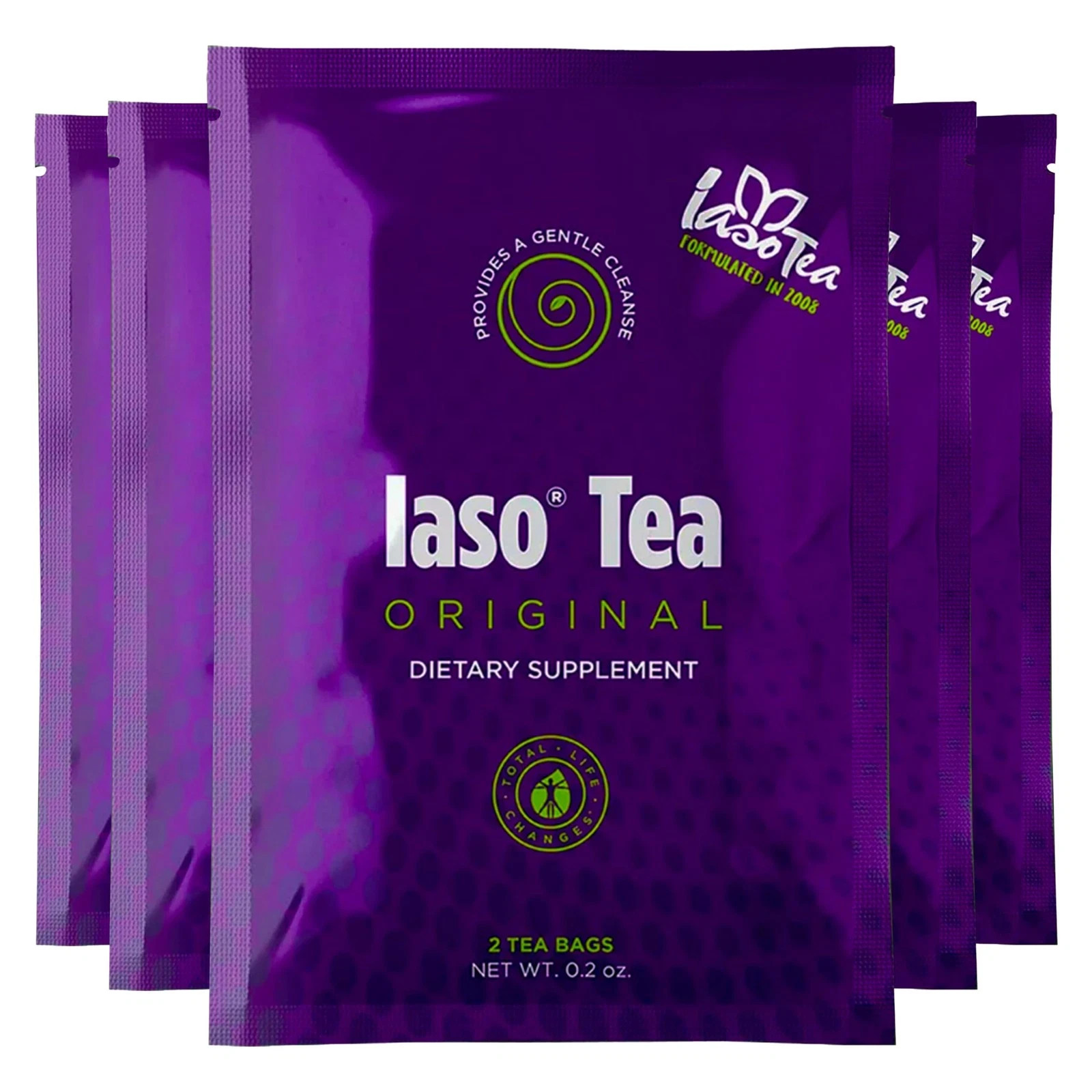 Iaso Brewed Tea Original 5 Pack 10 Sachets TLC Cleansing Drink Formula.