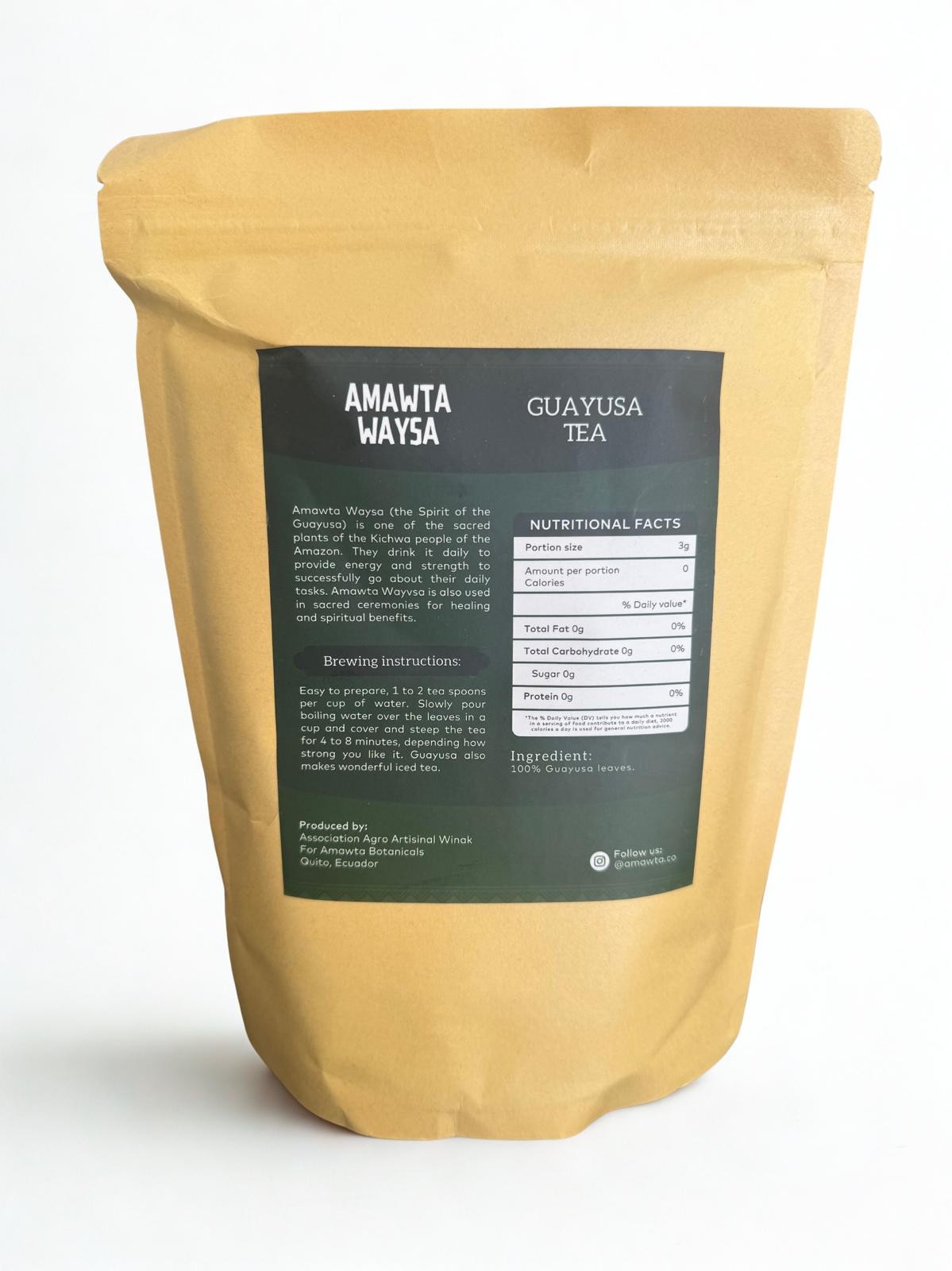 Ecuador – 100% Guayusa Tea Loose Leaf – 250 g (8.8 oz) bag