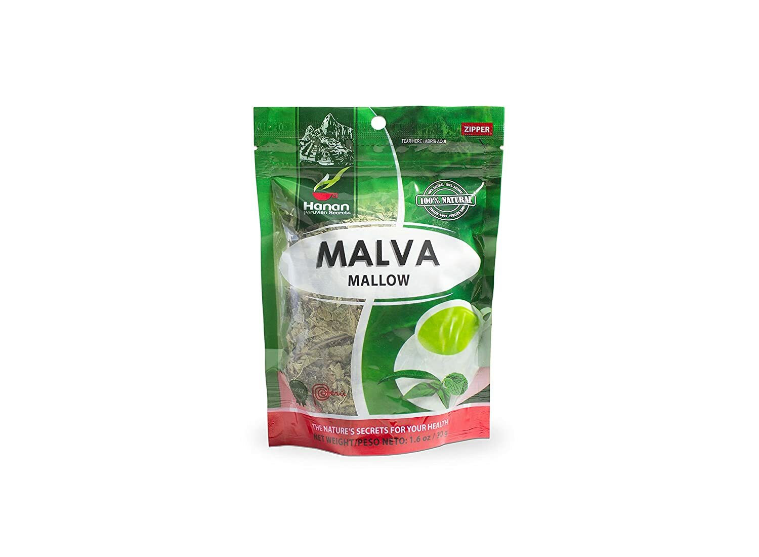 Hanan Peruvian Secrets Malva| 100% Natural Mallow | 1.06oz / 30g | Aids in Preve