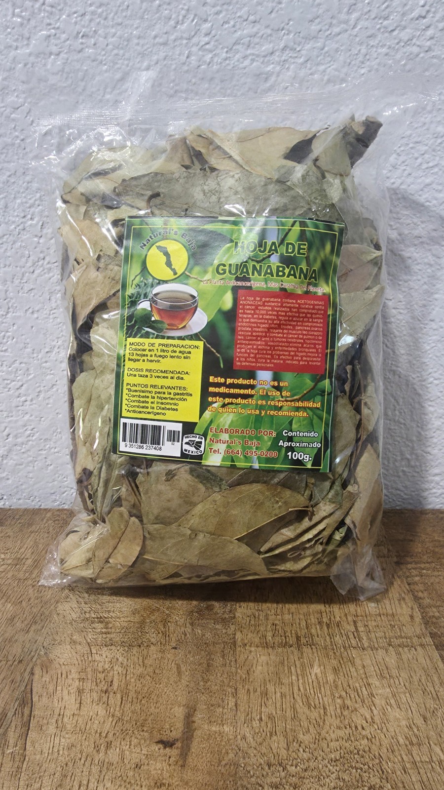 Natural Hojas de Guanabana / Soursop Leaves Tea 125g/3.5 oz